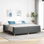 vidaXL Boxspring bed met matras Donkergrijs 200 x 200 cm, Huis en Inrichting, Slaapkamer | Bedden, Verzenden, Nieuw