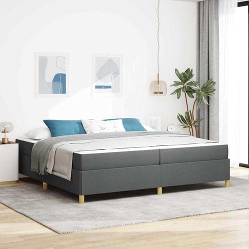vidaXL Boxspring bed met matras Donkergrijs 200 x 200 cm, Huis en Inrichting, Slaapkamer | Bedden, Nieuw, Verzenden