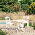 vidaXL 3-delige Bistroset gietaluminium wit, Tuin en Terras, Tuinsets en Loungesets, Verzenden, Nieuw