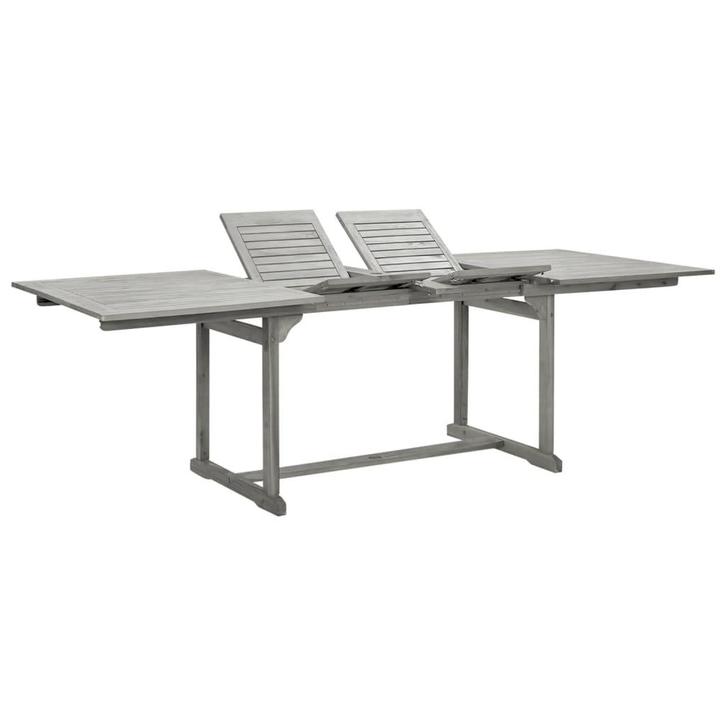 vidaXL Tuintafel (160-240)x100x75 cm massief acaciahout, Tuin en Terras, Tuintafels, Nieuw, Verzenden