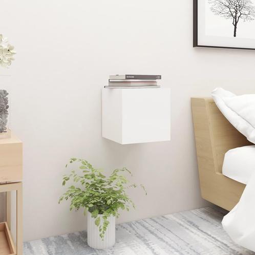 vidaXL Nachtkastje 30,5x30x30 cm bewerkt hout wit, Huis en Inrichting, Slaapkamer | Nachtkastjes, Nieuw, Verzenden