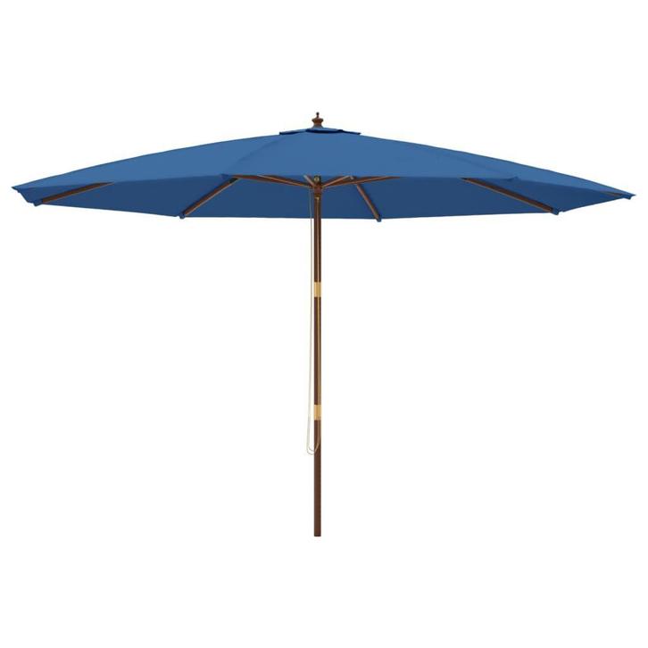 Parasol 400cm Azuur | OP = OP Retour Deal!, Tuin en Terras, Parasols, Meer dan 4 meter, Nieuw, Stokparasol, Verzenden
