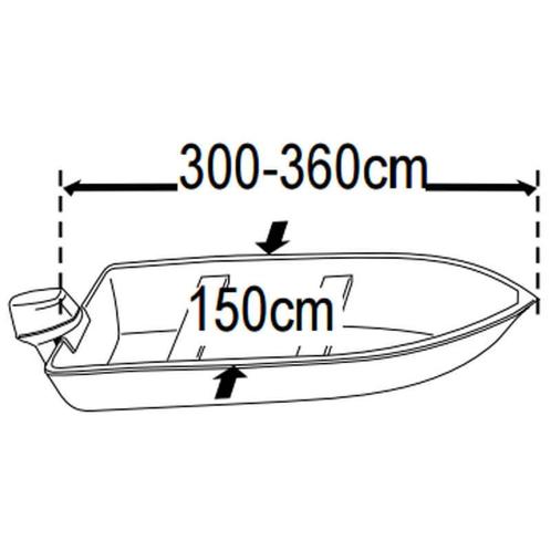 Dekzeil Boot Universeel 300-360cm, Watersport en Boten, Accessoires en Onderhoud, Nieuw, Ophalen of Verzenden