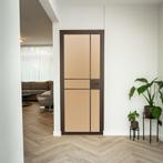 Stalen Binnendeur - 6 Vlaks - Brons - Mat glas - Met slot, Doe-het-zelf en Bouw, Deuren en Vliegenramen, Minder dan 80 cm, Binnendeur
