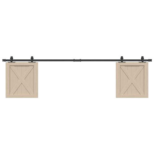 vidaXL Ophangset voor schuifdeur 200 cm koolstofstaal, Doe-het-zelf en Bouw, Overige Doe-Het-Zelf en Bouw, Nieuw, Verzenden