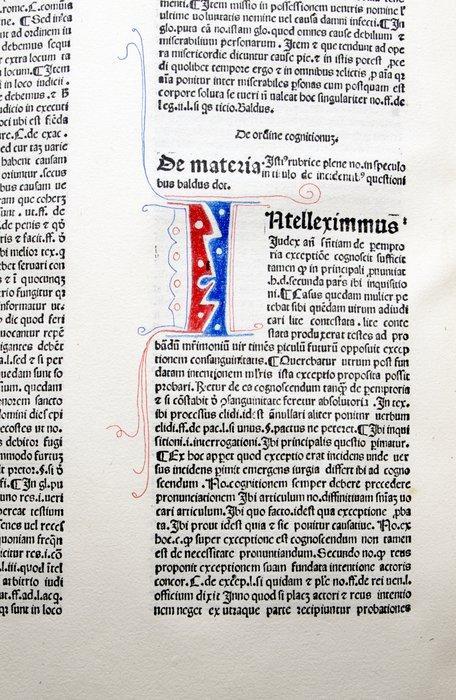 Baldus de Ubaldis - [Incunable] Decretalium - 1489, Antiek en Kunst, Antiek | Boeken en Manuscripten
