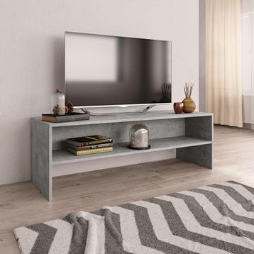 vidaXL Tv-meubel 120x40x40 cm bewerkt hout betongrijs, Huis en Inrichting, Kasten |Televisiemeubels, Verzenden, Nieuw