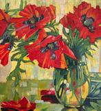 École allemande (XX) - Expressionistisches Stillleben Rote, Antiek en Kunst