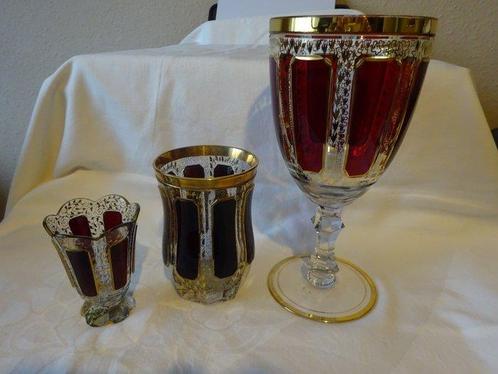 Steiner & Vogel F.Heide - Bocal (3) - Cristal, Verre -, Antiek en Kunst, Antiek | Glaswerk en Kristal