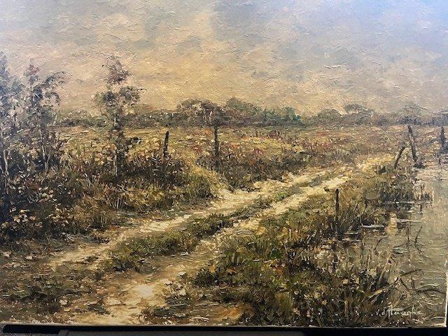 Cyriel Vanderhaeghe (XX) - Landschap, Antiek en Kunst, Kunst | Schilderijen | Klassiek