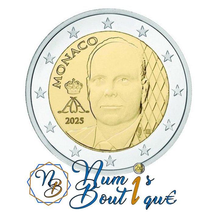 Monaco. 2 Euro 2025 Nouvelle Face (25 monnaies) en rouleau, Postzegels en Munten, Munten | Europa | Euromunten