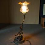 Thai Metal Goddess Lamp - Lampe - Métal, Verre, Antiquités & Art