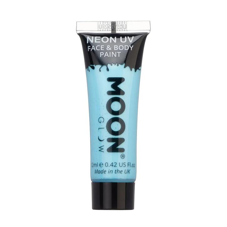 Moon Glow Pastel Neon UV Face Paint Pastel Blue 12ml, Hobby en Vrije tijd, Feestartikelen, Nieuw, Verzenden