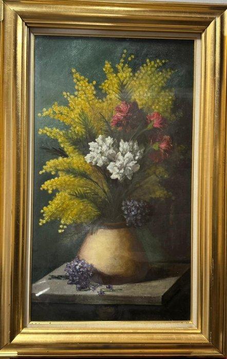 Italiaanse school (XX) - Vaso con fiori, Antiek en Kunst, Kunst | Schilderijen | Klassiek