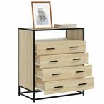 vidaXL Ladekast 70x41x83,5 cm bewerkt hout sonoma, Verzenden, Nieuw