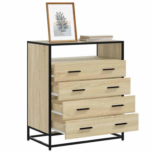 vidaXL Ladekast 70x41x83,5 cm bewerkt hout sonoma, Huis en Inrichting, Kasten | Overige, Nieuw, Verzenden
