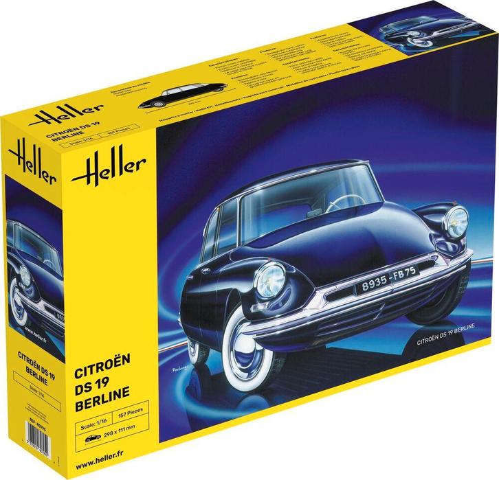 Heller 80795 Citroen DS 19 Bouwpakket Schaal 1:16, Hobby en Vrije tijd, Modelbouw | Auto's en Voertuigen, Overige typen, Nieuw