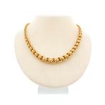 8 Krt. Jasseron schakel ketting | 42,5 cm (exclusief), Ophalen of Verzenden, Goud