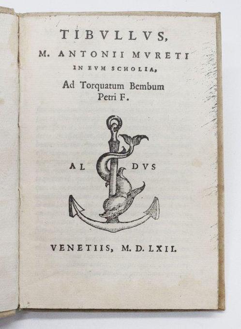Tibullo / Manuzio - Tibullus, M. Antonii Mureti - 1562, Antiek en Kunst, Antiek | Boeken en Manuscripten