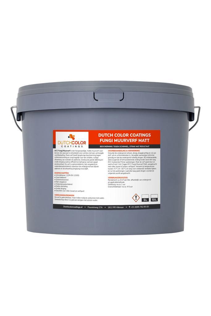 DCC Fungi Muurverf Matt RAL 9002 | Grijswit 5L, Doe-het-zelf en Bouw, Verf, Beits en Lak, Nieuw, Verzenden