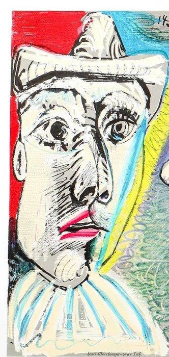 Pablo Picasso (1881-1973) - Arlequin., Antiek en Kunst, Kunst | Tekeningen en Fotografie