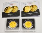 Allemagne. 2024 1/1000 Oz, .999 gold DDR 1 + 2 Mark (2 pcs)