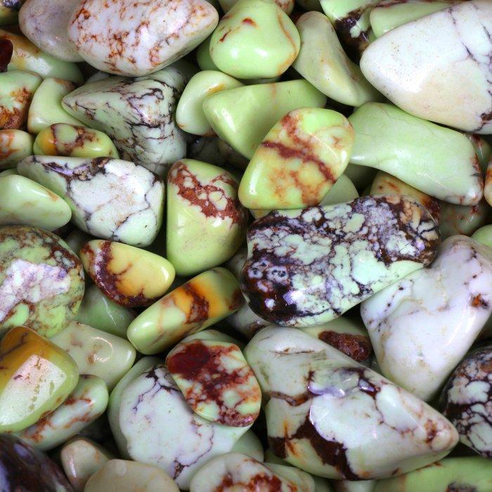 Laatste partij! - Chrysoprase - Getrommeld XXL Wholesale, Collections, Minéraux & Fossiles