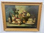 Italiaanse school (XIX) - Bodegón cesta de frutas, pasteles