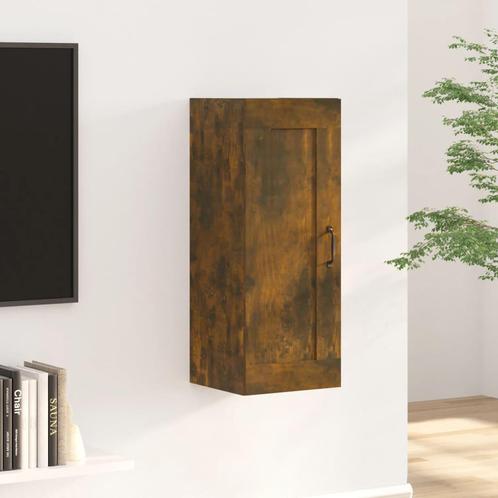 vidaXL Hangkast 35x34x90 cm bewerkt hout gerookt, Maison & Meubles, Armoires | Autre, Envoi