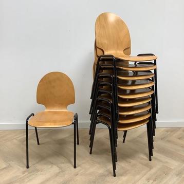Tweedehands Complete set van 10 stuks kantinestoelen / beschikbaar voor biedingen