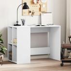 vidaXL Bureau 102x50x75 cm bewerkt hout wit, Huis en Inrichting, Bureaus, Verzenden, Nieuw