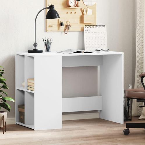 vidaXL Bureau 102x50x75 cm bewerkt hout wit, Huis en Inrichting, Bureaus, Nieuw, Verzenden