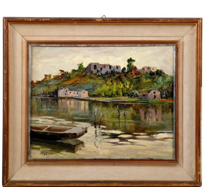 Leon Giuseppe Buono (1887-1975), Attribuito a - Paesaggio, Antiek en Kunst, Kunst | Schilderijen | Klassiek
