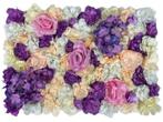 Flowerwall, 4x panelen kunstbloemen decoratie - bloemenmuur, Maison & Meubles, Maison & Meubles | Autre, Ophalen of Verzenden