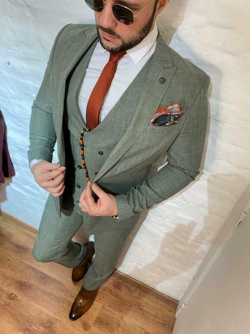 Mint groen grof linnen look trouwpak, Kleding | Heren, Trouwkleding en Trouwaccessoires, Trouwpak, Nieuw, Verzenden