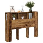 vidaXL Hoofdbordkast 140x18,5x102,5 cm bewerkt hout oud, Verzenden, Nieuw