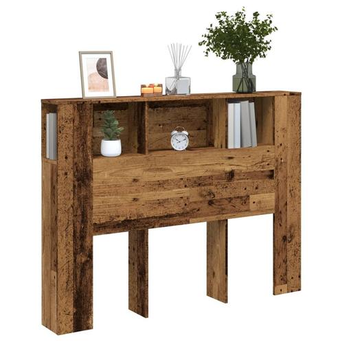 vidaXL Hoofdbordkast 140x18,5x102,5 cm bewerkt hout oud, Huis en Inrichting, Slaapkamer | Bedden, Nieuw, Verzenden