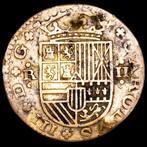 Spanje. Carlos III el Pretendiente. 2 Reales Acuñados en el