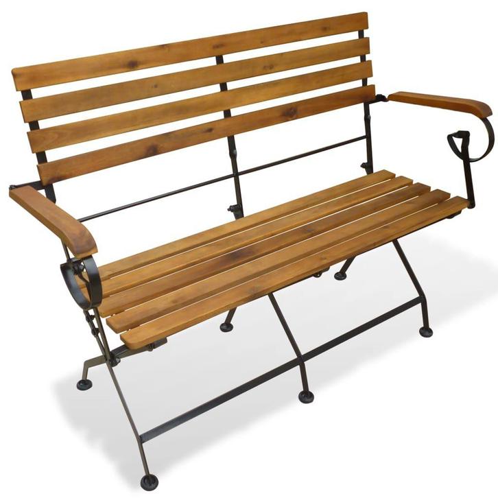 Houten Tuinbank Inklapbaar - Acaciahout - Retour Deal - V..., Tuin en Terras, Tuinbanken, Nieuw, Hout, Verzenden
