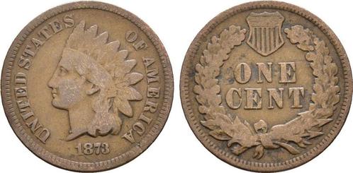 1 Cent 1873 Usa (MuntenenBankbiljetten-Wereldmunten), Timbres & Monnaies, Monnaies | Amérique, Envoi
