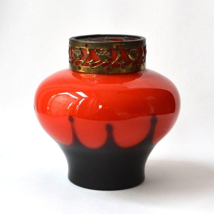 Frans Welz - Vaas - Glas, Messing, Antiek en Kunst, Kunst | Designobjecten