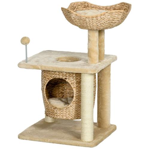 Klimtoren - LuxeKatten - Speelbal - Kattenboom - Beige, Dieren en Toebehoren, Katten-accessoires, Nieuw, Ophalen of Verzenden