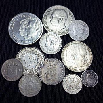 Europa. Silver coins collection. 11 items 1842-2001 (Zonder