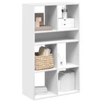 vidaXL Boekenkast 66x31x112 cm bewerkt hout wit, Verzenden, Nieuw