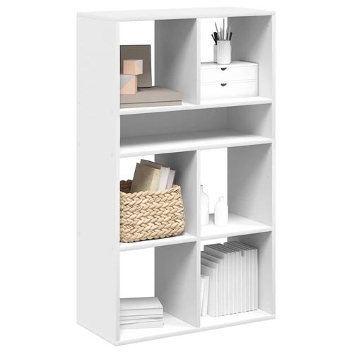 vidaXL Boekenkast 66x31x112 cm bewerkt hout wit, Huis en Inrichting, Kasten | Boekenkasten, Nieuw, Verzenden