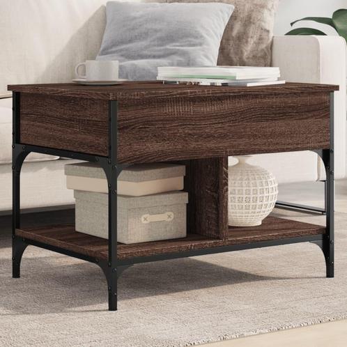 vidaXL Salontafel 70x50x50 cm bewerkt hout en metaal, Huis en Inrichting, Tafels | Salontafels, Nieuw, Verzenden
