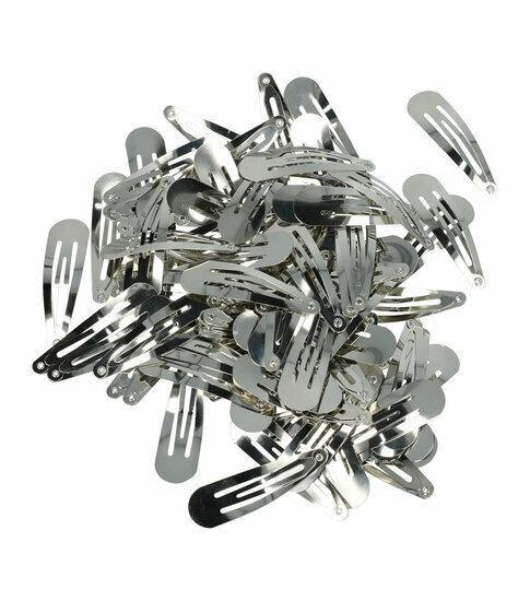 DIY Haarspeld Klikklak 5cm – Metaal – Zilver – Set van 100, Handtassen en Accessoires, Uiterlijk | Haarverzorging