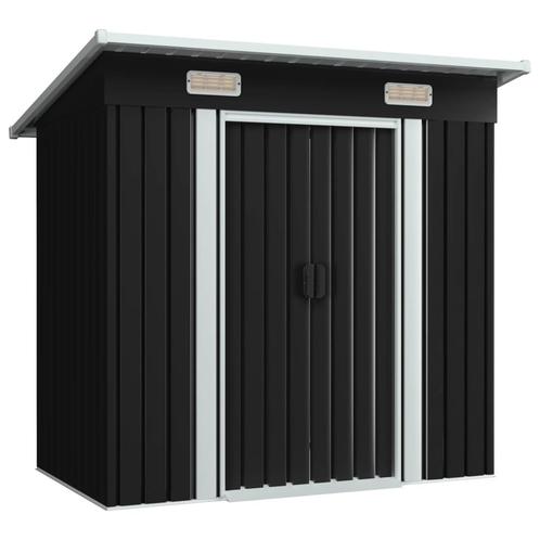vidaXL Tuinschuur staal antraciet, Tuin en Terras, Tuinhuizen, Nieuw, Verzenden
