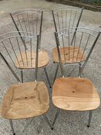 Stoel - Vier verchroomde metalen stoelen, Antiek en Kunst