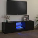 vidaXL Tv-meubel met LED-verlichting 120x30x36 cm zwart, Verzenden, Nieuw
